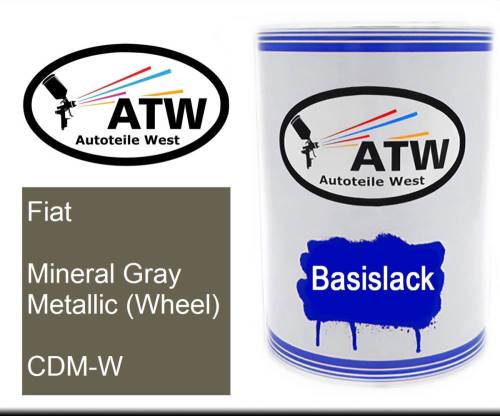 Fiat, Mineral Gray Metallic (Wheel), CDM-W: 500ml Lackdose, von ATW Autoteile West.